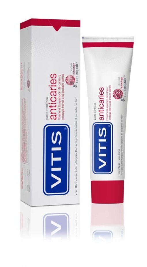 Vitis Anticaries Pasta dental 100ml - Previene la Formación de placa bacteriana y evita las caries