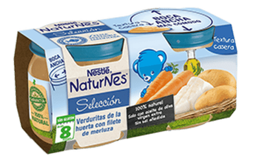 Comprar Nestlé Naturnes Verduritas de la Huerta con Filete de Merluza - Bipack 2 Uds de 200 gr 100 % Natural Sin Glúten