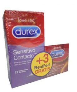 Durex Contacto Total 12 Unidades + Real Feel 3 Unidades