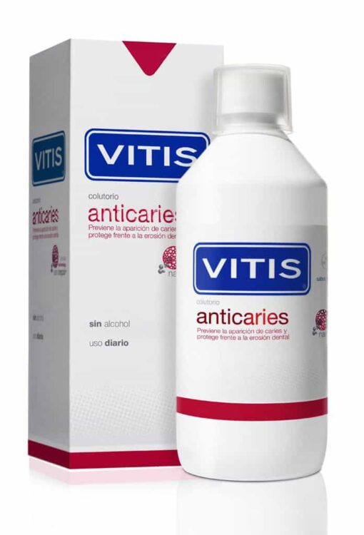 Vitis Anticaries Colutorio Bucal 500ml - Previene la Formación de placa bacteriana y evita las caries