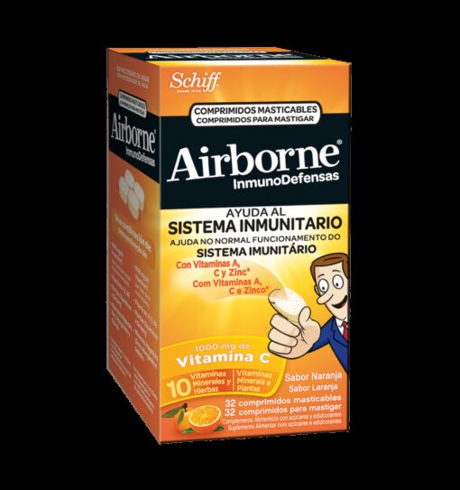 Airborne Masticable Naranja 32 Comprimidos