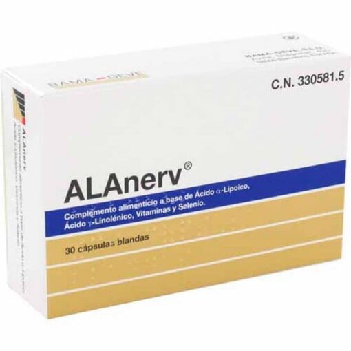 Comprar Alanerv 30 Cápsulas Blandas - Potente Antioxidante Fisiológico Contra Radicales Libres