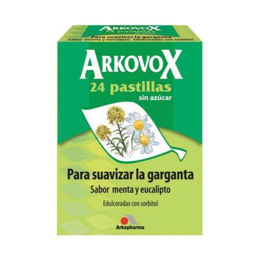 Arkovox Pastillas sabor menta-eucalipto