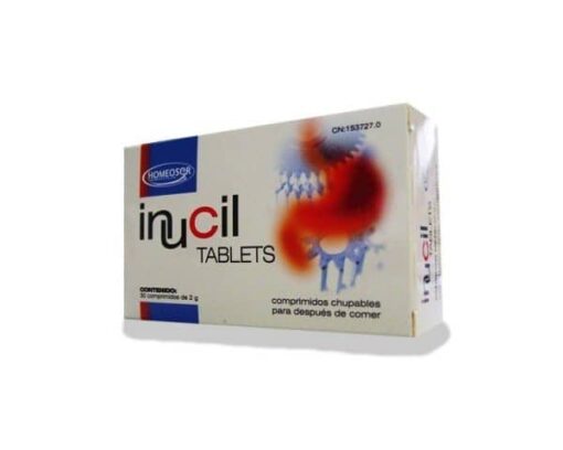 Inucil Tablets 2g 30 Tabletas Homeosor - Elimina la sensación de Pesadez
