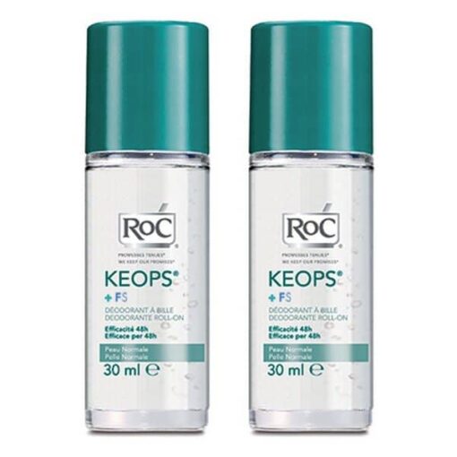 Roc Keops Roll On Desodorante 30 ml Duplo - Elimina malos olores para todo tipo de piel