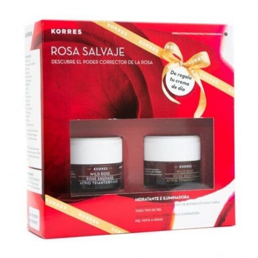 Comprar Korres Pack Rosa Salvaje para Pieles Grasas a Mixtas - Crema de Noche y Crema de Día