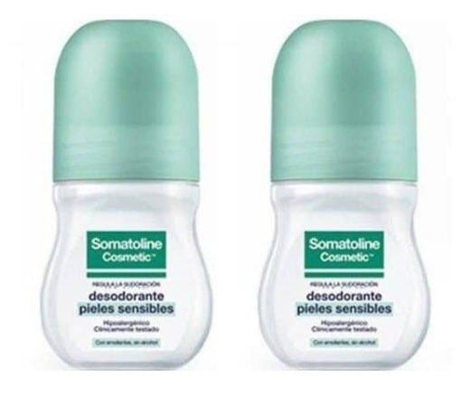 Somatoline Cosmetic Deo Hombre Piel Sensible Roll On 50 ml X 2 Unidades
