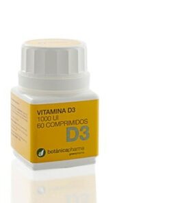 Vitamina D3 1.000U.I 60 Comprimidos de Botanicapharma - Activa el Buen Estado del Sistema Inmunológico y Mantiene los Niveles de Calcio
