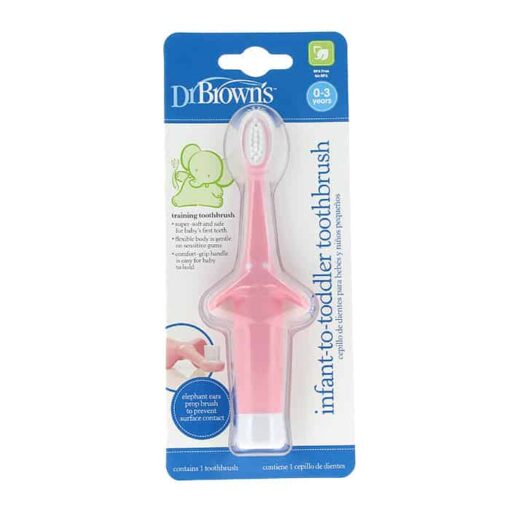 Cepillo dientes 0-3 años rosa dr.brown's