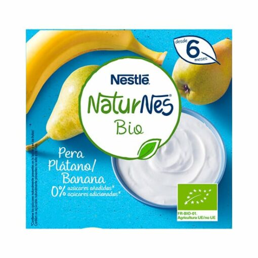 Comprar online Nestle Naturnes Bio Pera Platano 4X90G
