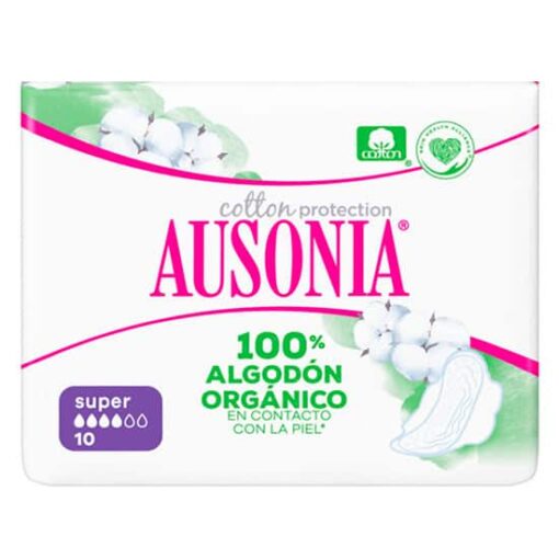 Ausonia cotton natural super alas 10 uni