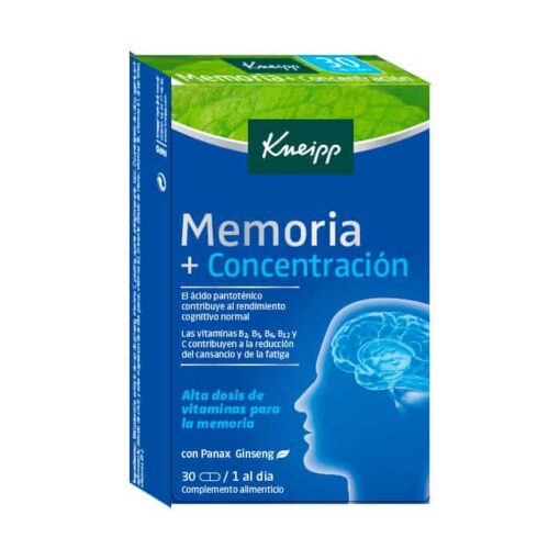Kneipp Memoria Y Concentracion 30 Caps.