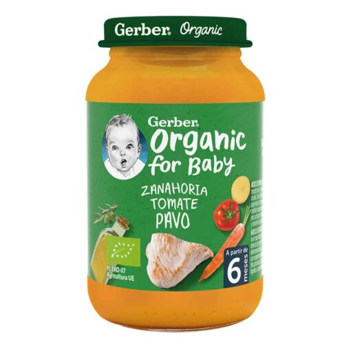 Gerber Organic Zanahoria Tomate Pavo 190