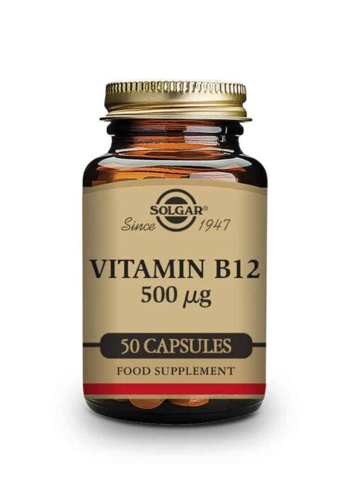 Vitamina B12 500 Mcg 50 Capsulas Solgar