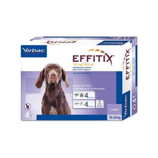 Effitix Perros 10-20 kg 4 Pipetas Virbac