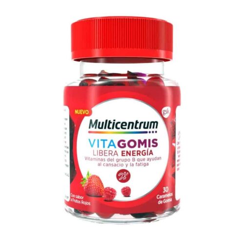 Multicentrum Vitagomis Libera Energía F Rojos 30 Caramelos